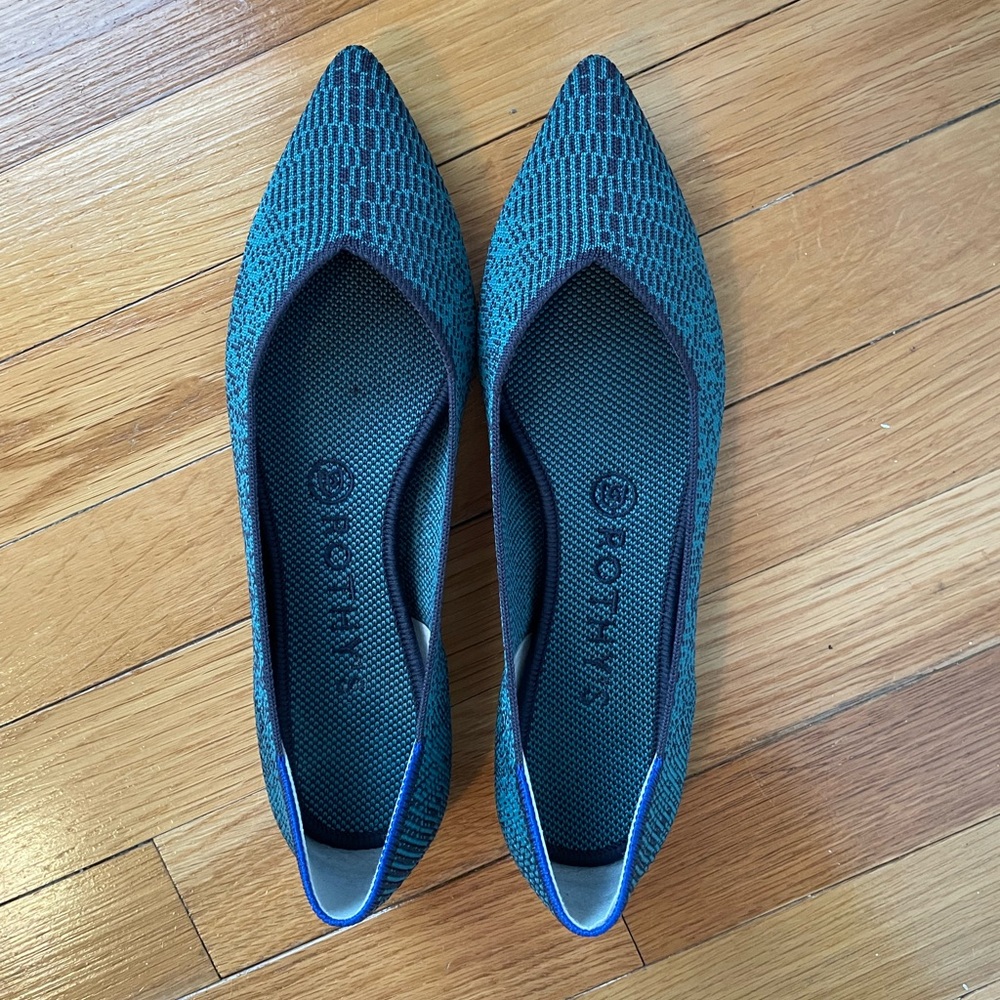 Euc Spruce Python Rothy’s The Point Flat - image 1